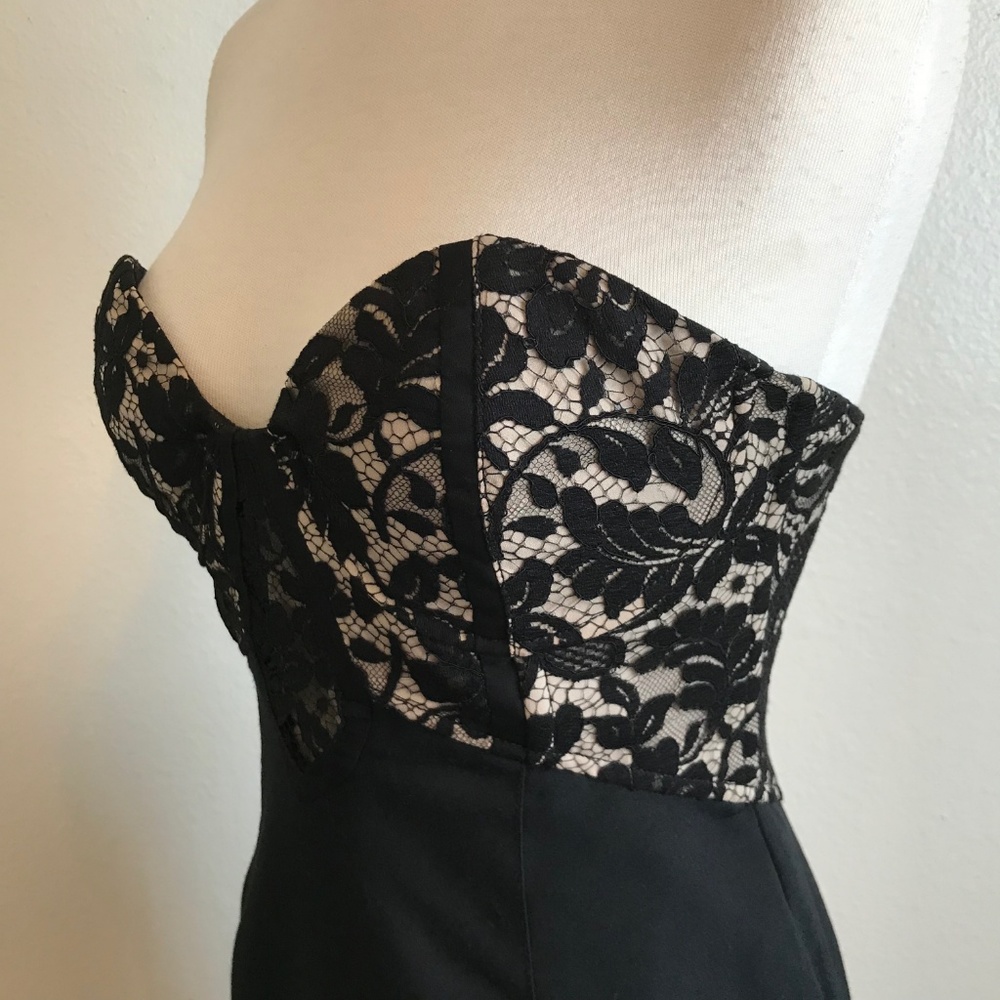 Temperley London Black Lace Bustier Cocktail Dress - Picture 4 of 8